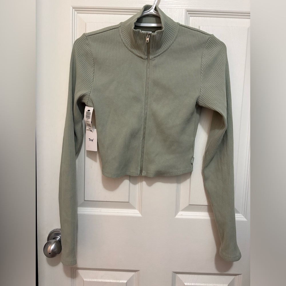 Aritzia TNA Copley ribbed zip up